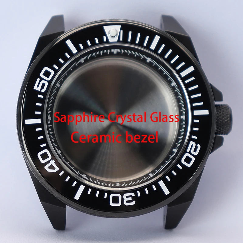 43.8mm Watch Cases with Ceramic Bezel For NH35 NH36 4R36 NH38 Modified Samurai