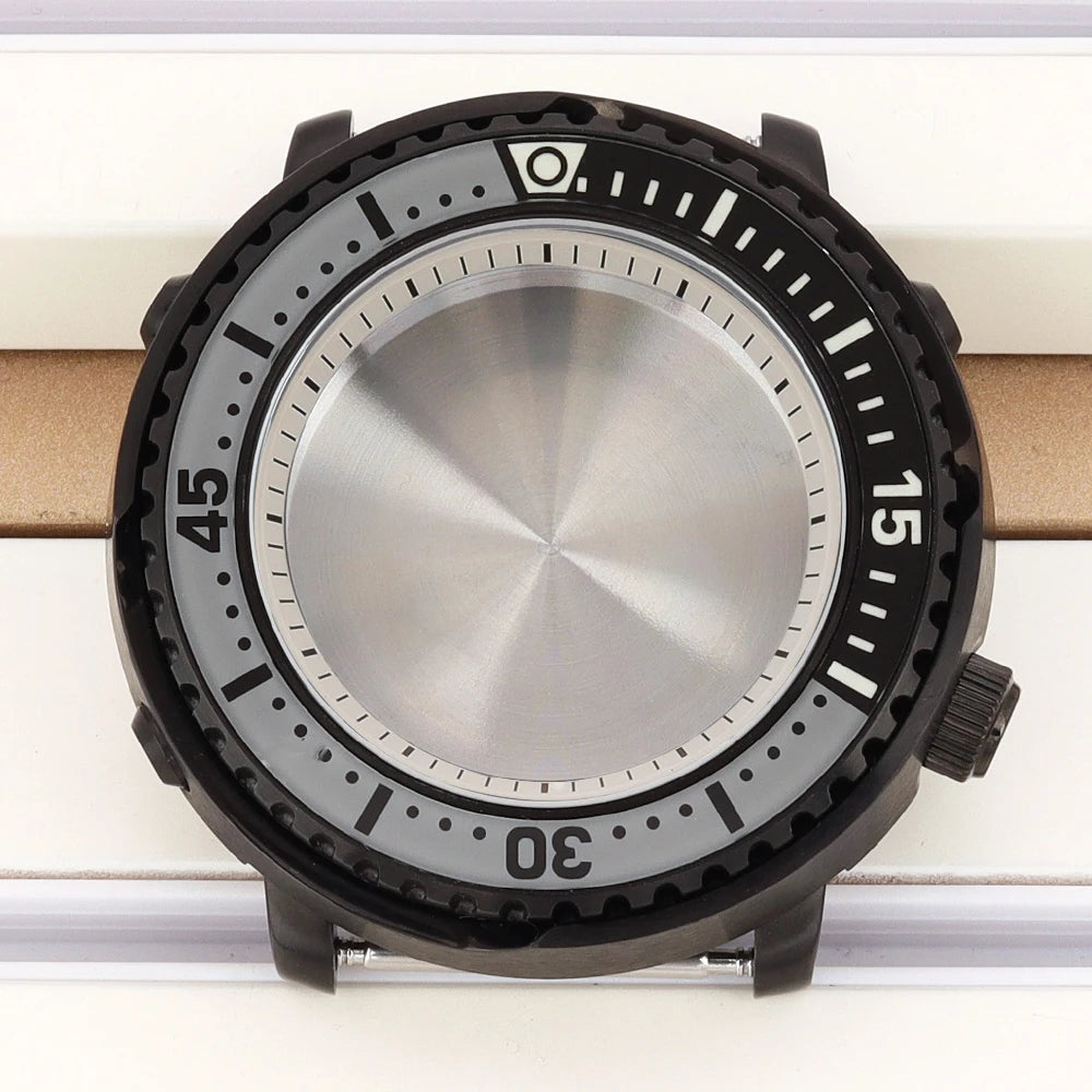 43mm Watch Case For NH34 NH35 NH36 NH38 Tuna Sapphire Crystal Luminous Bezel