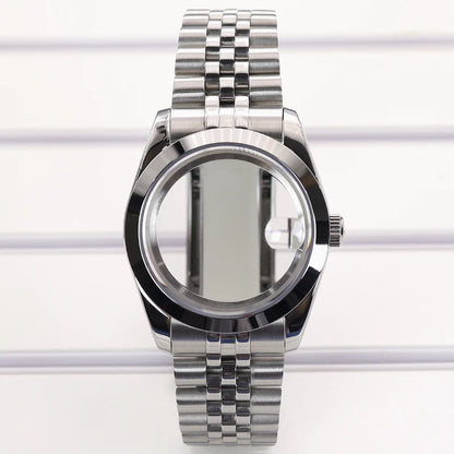 36/39mm Watch Case Bevel Edge Bezel Sapphire Glass For NH35 NH36 NH38 Miyota8215