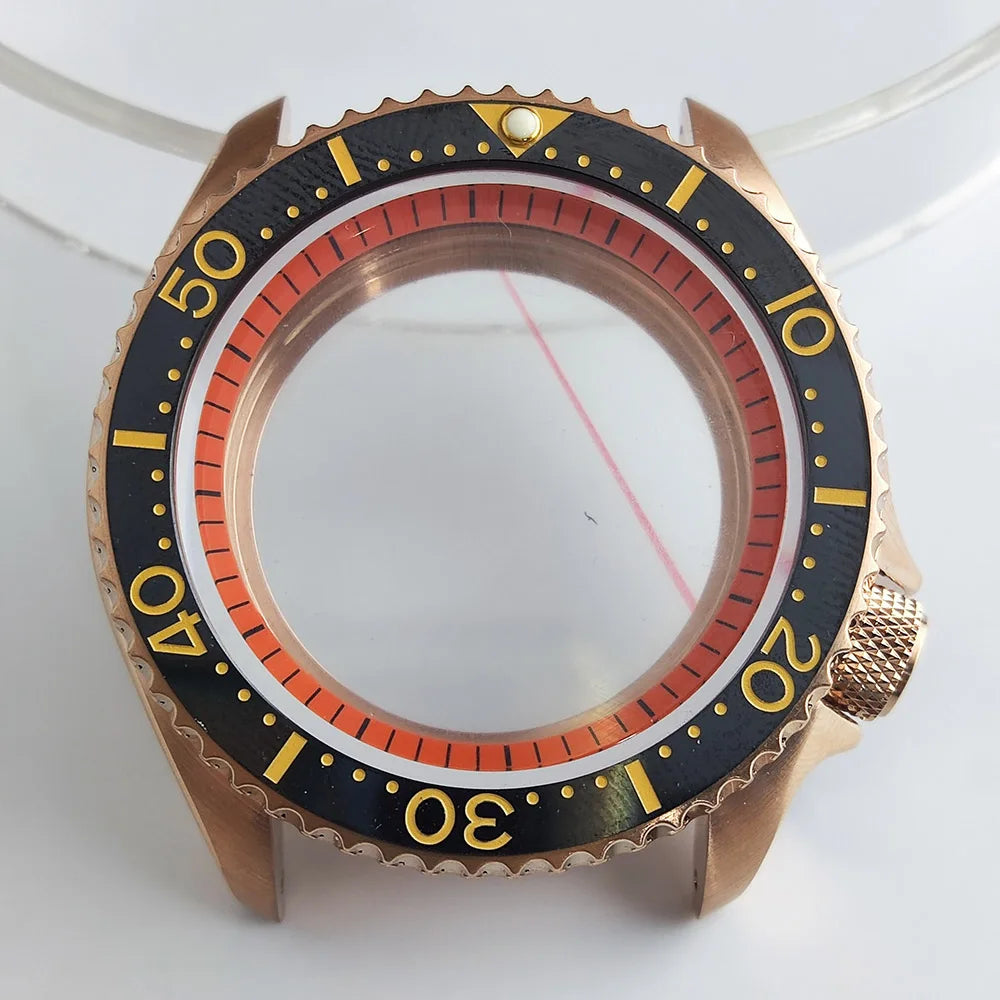 Plane Sapphire Glass Ceramic Bezel Stainless Steel Watch Case Fit NH 35 NH36 Movement High End Waterproof Watch Case