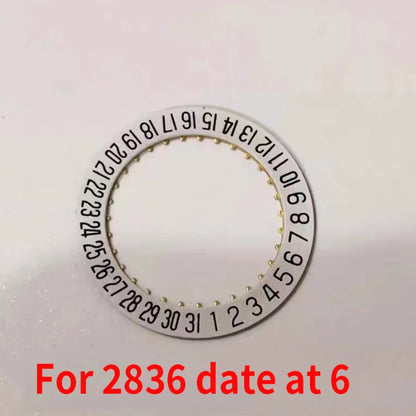 Set of 2/4 date wheel discs for ETA 2836-2 2836 watch movements, compatible with H3/H6 models.