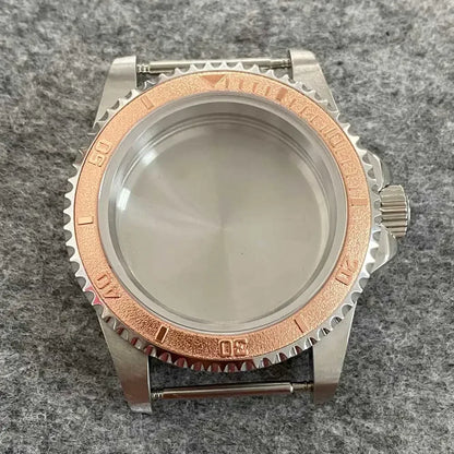 39.5mm Steel Watch Case Retro Flat Mirror Case Sapphire Crystal Fit NH35 NH36