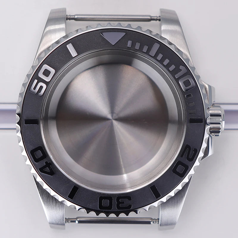 40mm Watch Cases Rubber Strap Sapphire For NH34/35/36/70 4R36 Miyota8215 Eta2824