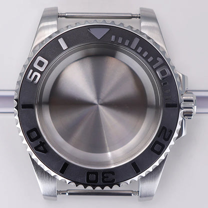 40mm Watch Cases Rubber Strap Sapphire For NH34/35/36/70 4R36 Miyota8215 Eta2824