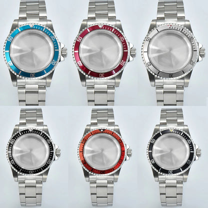 120 Click Vintage Steel Watch Case Strap 39.5mm Acrylic Glass for NH34 NH35 NH36