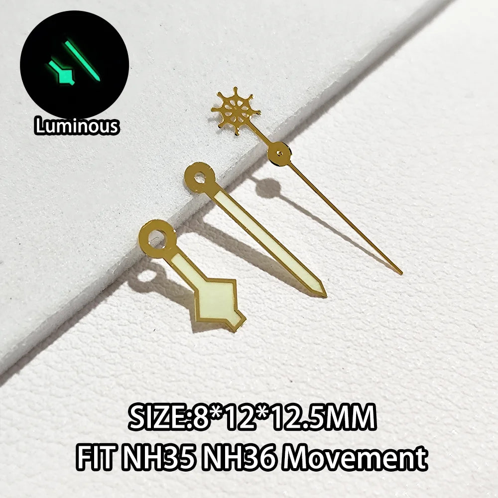 Watch Hands Luminous Suitable For NH35 NH36 Movement Personalized Second Hand