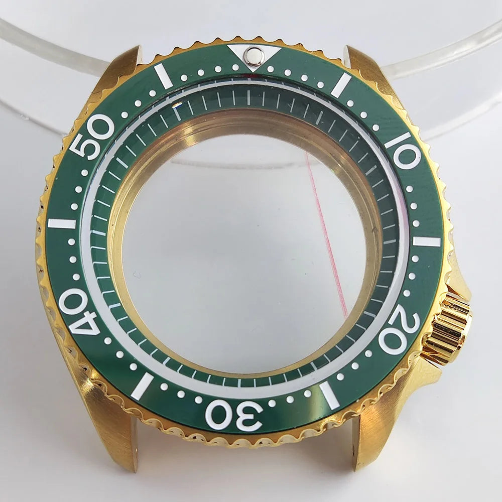 Plane Sapphire Glass Ceramic Bezel Stainless Steel Watch Case Fit NH 35 NH36 Movement High End Waterproof Watch Case