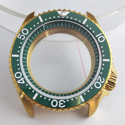 Plane Sapphire Glass Ceramic Bezel Stainless Steel Watch Case Fit NH 35 NH36 Movement High End Waterproof Watch Case