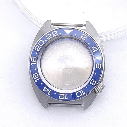 40mm Watch Case with Ceramic Bezel Shadow Ring Sapphire Crystal for NH35/NH36/4R