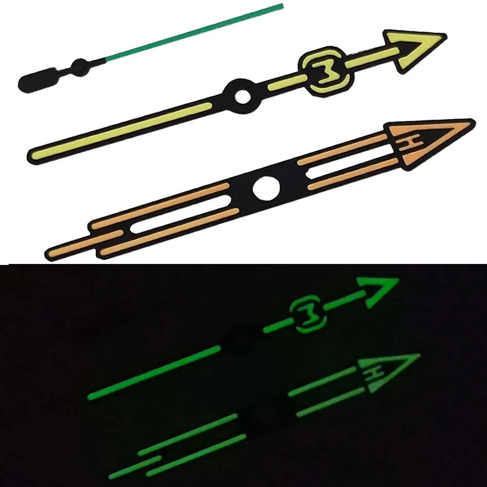 Modified Green Luminous Watch Hands Pointers for NH35 NH36 A104 4R35 4R36 Hands