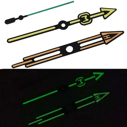Modified Green Luminous Watch Hands Pointers for NH35 NH36 A104 4R35 4R36 Hands