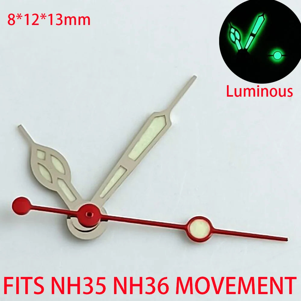 Watch Accessories Pointer NH 35 NH36 Hands Green/Blue Super Luminous Suitable For NH 35 NH36 Movement