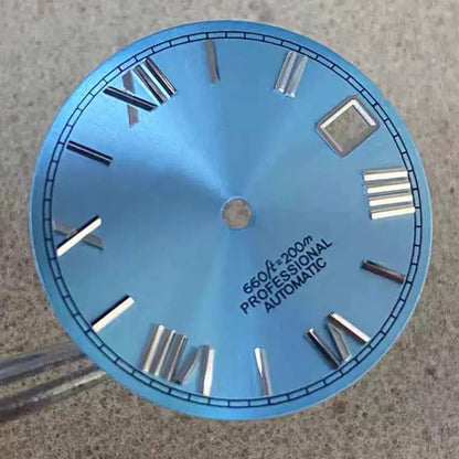 28.5mm NH35 Dial S Logo Dial Roman Numerals Dial For NH35/NH36 Vertical Lines