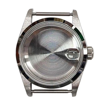 36MM Stainless Steel Watch Case Acrylic Glass for NH35/NH36/4R Oblique Bezel