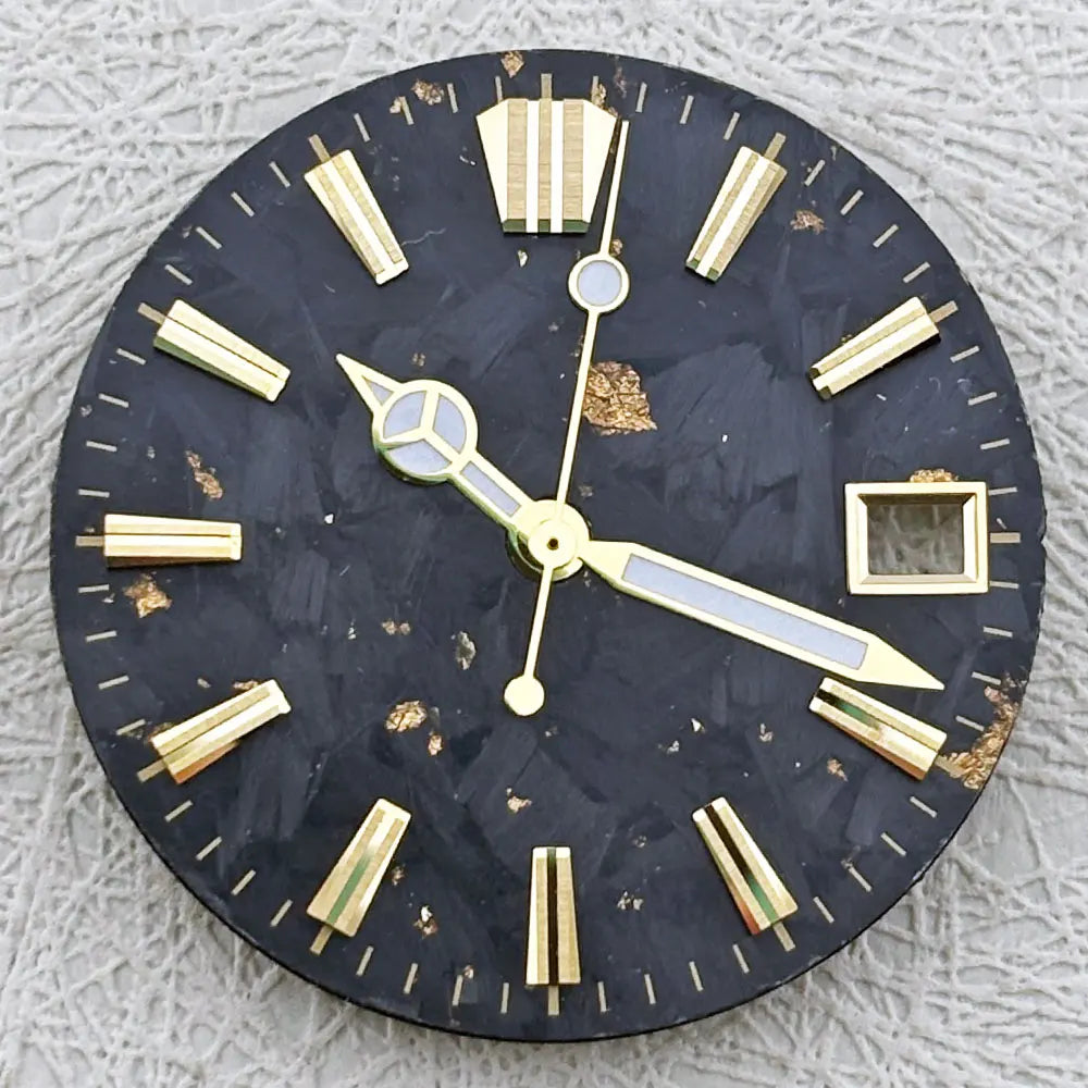 28.5mm Carbon Fiber Material NH Series Watch Dial C3 Luminous For NH34 NH35 NH36