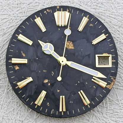 28.5mm Carbon Fiber Material NH Series Watch Dial C3 Luminous For NH34 NH35 NH36