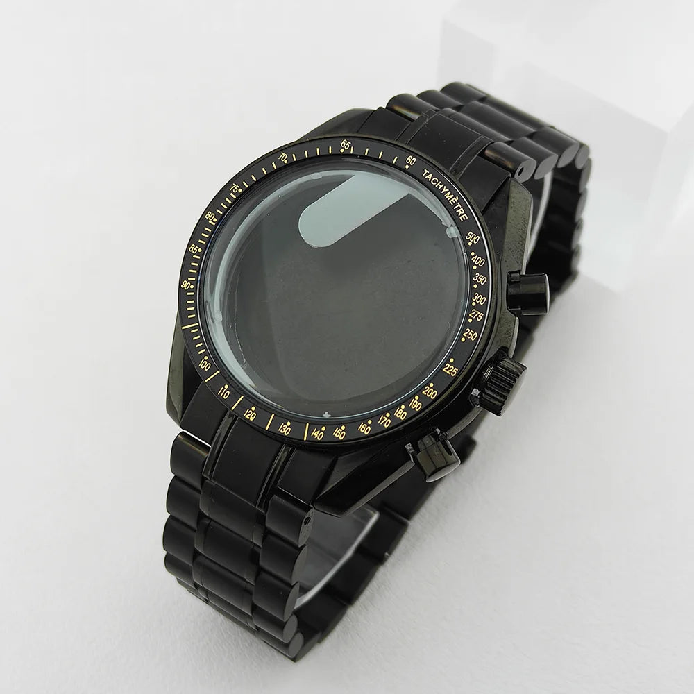 39.7mm Stainless Steel Watch Case Sapphire Glass with Chapter Ring for VK63
