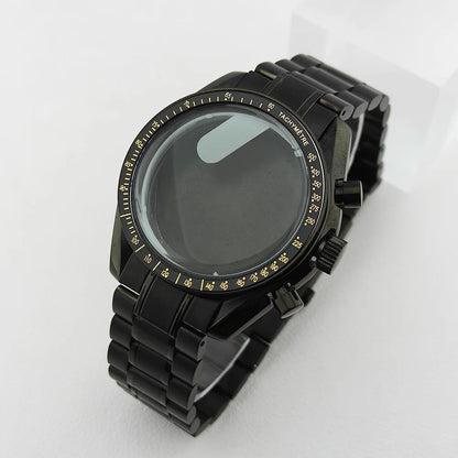 39.7mm Stainless Steel Watch Case Sapphire Glass with Chapter Ring for VK63