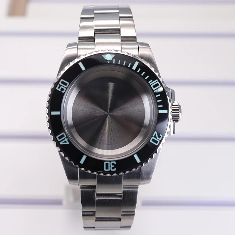 40mm Diver Case C3 Bezel Sapphire Glass For NH35 NH36 NH34 NH38 8215 Eta2824 SUB