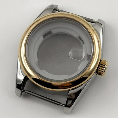 31MM Ladies Round Polished Fluted Bezel Sapphire Crystal Watch Case for NH05/06