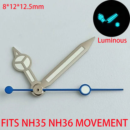 Watch Accessories Pointer NH 35 NH36 Hands Green/Blue Super Luminous Suitable For NH 35 NH36 Movement