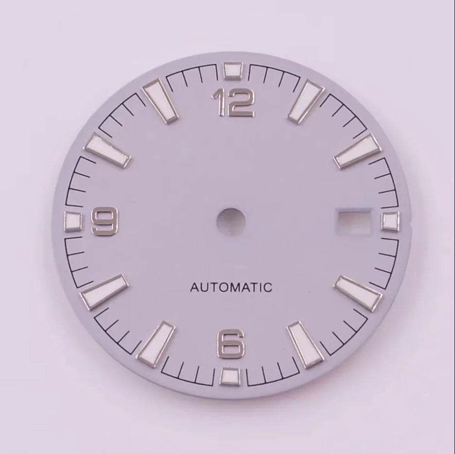 31mm 6 9 12 Digital Multicolor Watch Dial Green Luminous for NH35 Modified