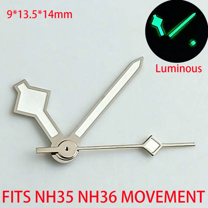 Watch Accessories Pointer NH 35 NH36 Hands Green/Blue Super Luminous Suitable For NH 35 NH36 Movement