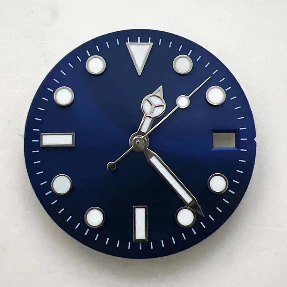 29mm Multicolor Watch Dial + Watch Hands for NH35 Movement Blue/Green Luminous