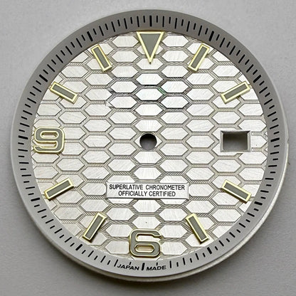 39.5mm Land-Dwellwe GOLD Case+Strap Sapphire Glass Luminou 33.8mm Dial Fit NH35