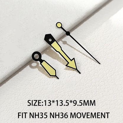 Watch Hands Pointers Green Super Luminous Suitable for NH 35 NH 36 Movement