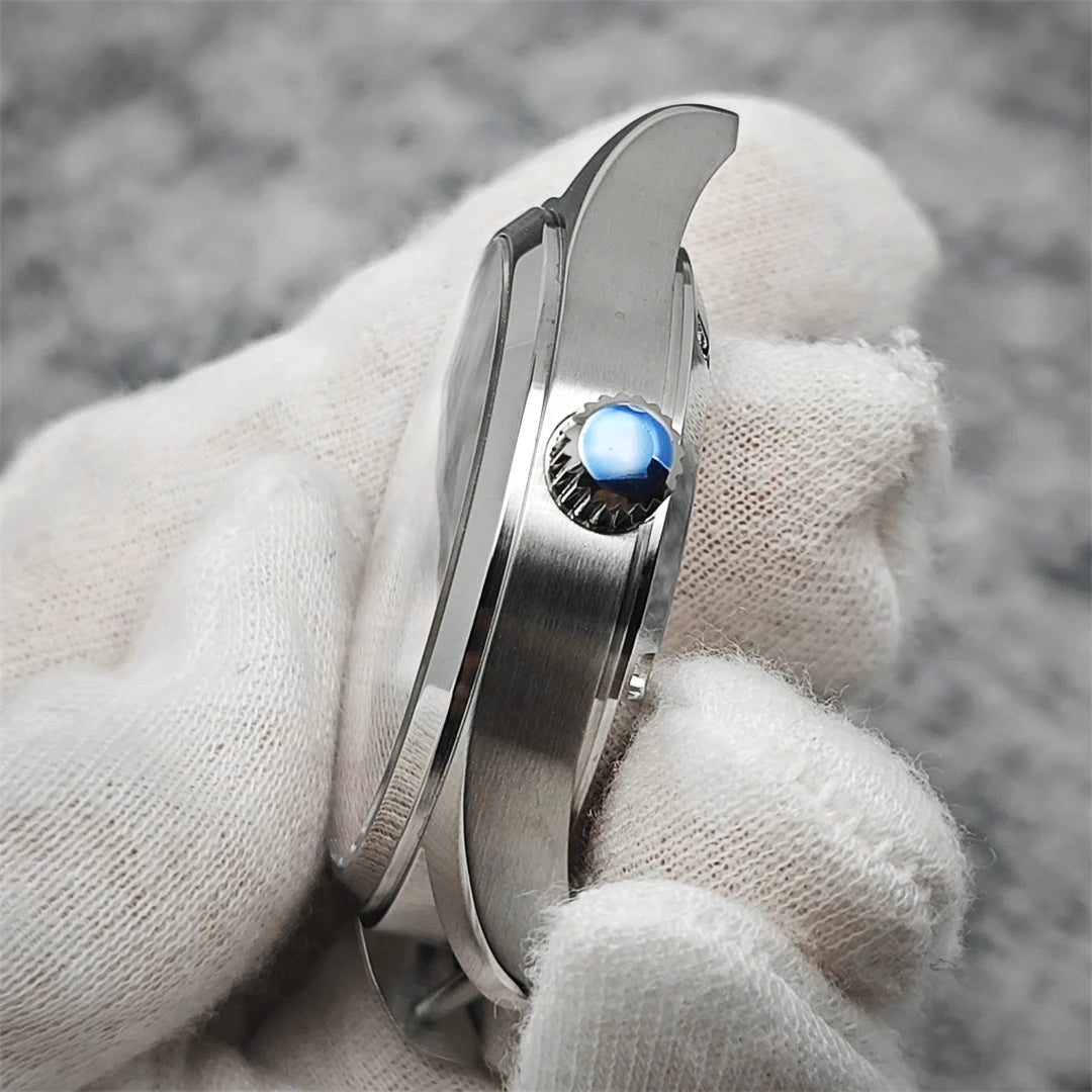 40mm 316L Stainless Steel Sapphire Crystal Watch Case for NH35 NH36 Movement