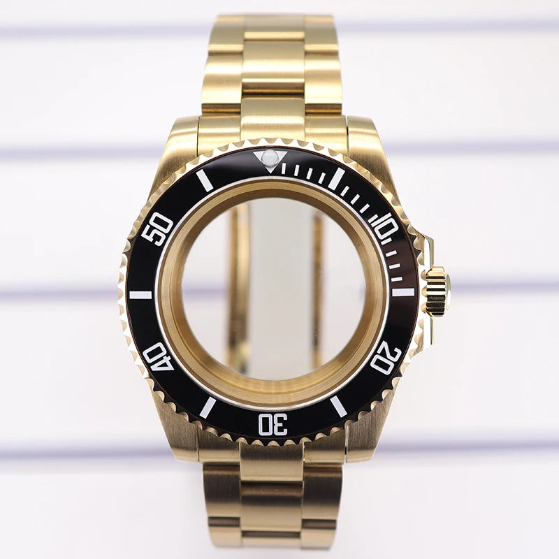 40mm Diving Watch Case Set Sapphire For NH35 NH36 NH34/38 SUB Miyota8215 Eta2824