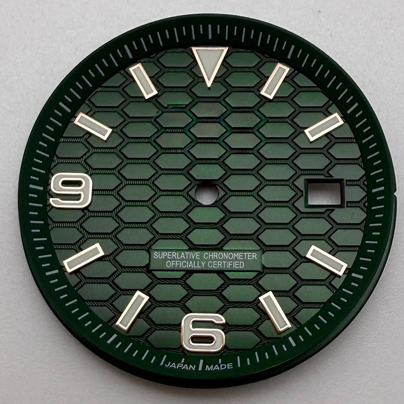 39.5mm Land-Dwellwe RG Case+Strap Sapphire Glass Luminou 33.8mm Dial Fit NH35