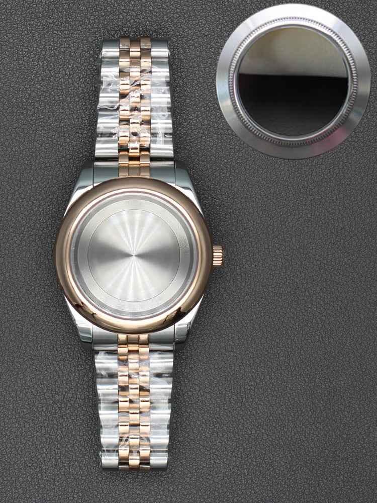36/40mm Watch Case Sapphire Crystal For Nh35 NH36 Miyota 8215 28.5mm Dial Oyster