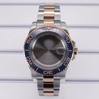40mm Steel Watch Case Sapphire Glass For NH34/35/36/38 NH70 Miyota 8215 Eta 2824