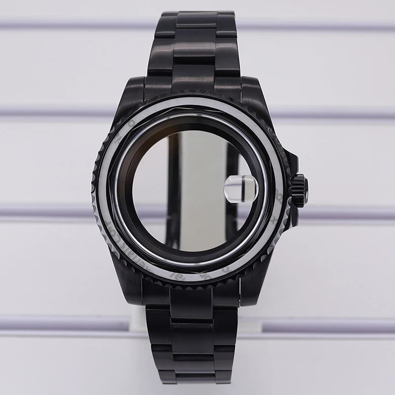 40mm Watch Case PVD Strap Sapphire For NH35 NH36 NH34 ETA 2824 8215 GMT SUB