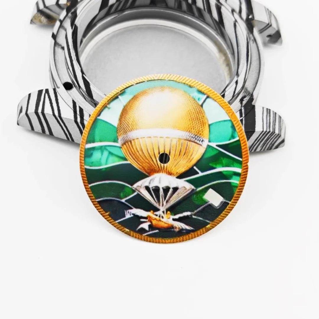 Personalized 36mm Watch Dial Green Luminous for ETA6497/ Seagull ST36 Movement