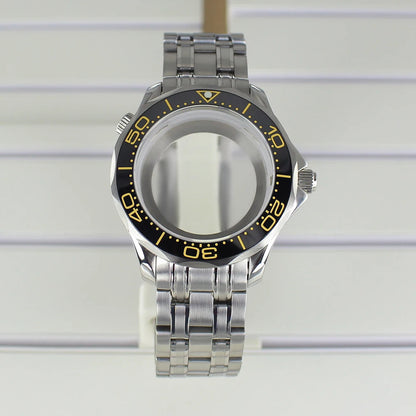 41mm Watch Case Strap Waterproof for Seamaster NH34 NH35 NH36 fit 30.5mm Dial