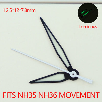 NH36 Watch Hands with C3 Green Bright Luminous Hand For NH35 NH36 Movement