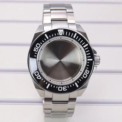 43.8mm Steel Watch Cases  For NH35 NH36 NH34 NH38 4R36 Modified Samurai Diving