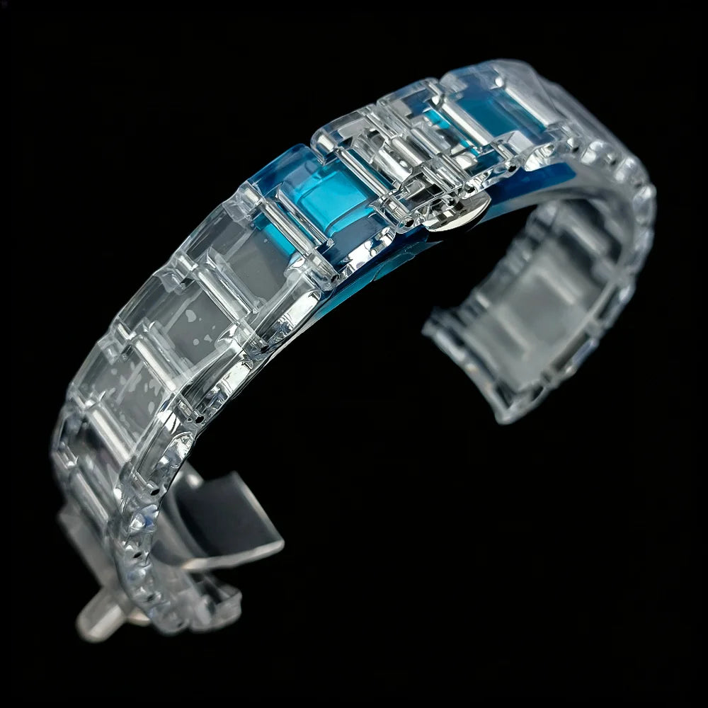 40mm Acrylic Transparent Case Suitable For VK63 Watchs Case 20mm Strap Modified