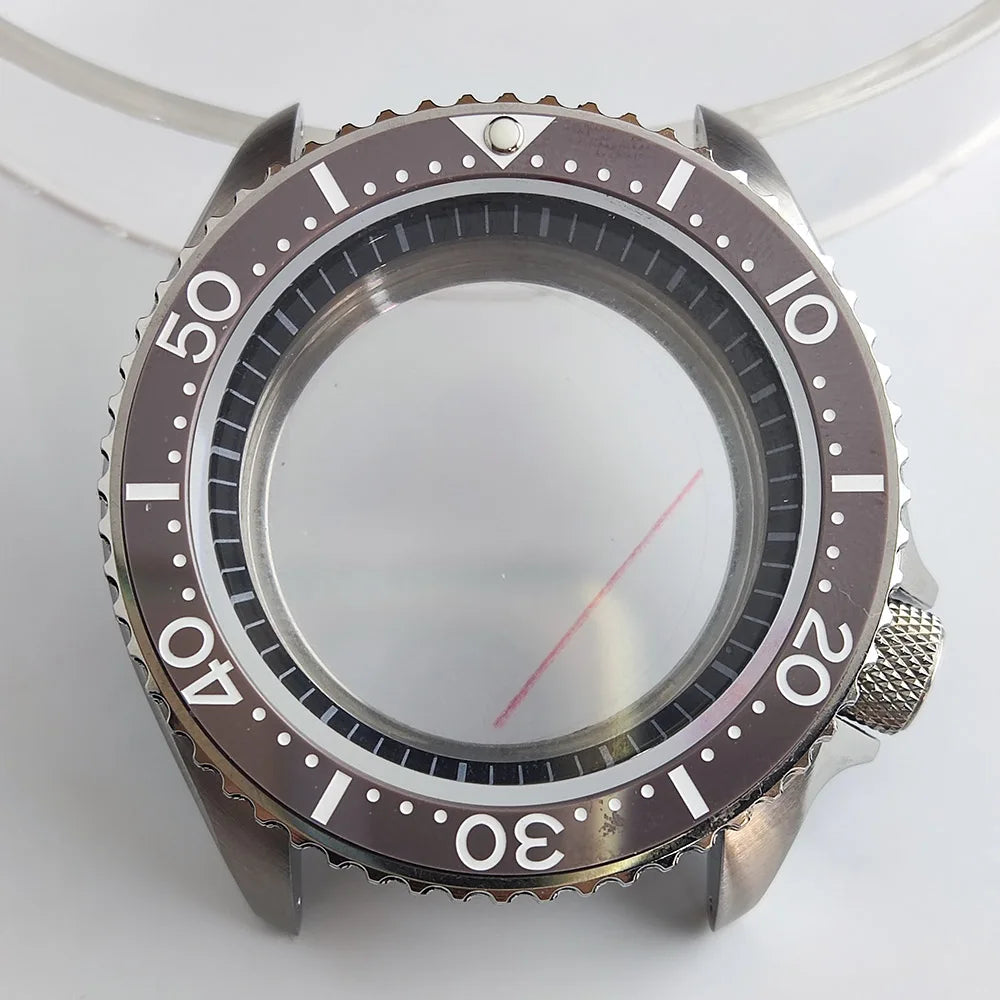 Plane Sapphire Glass Ceramic Bezel Stainless Steel Watch Case Fit NH 35 NH36 Movement High End Waterproof Watch Case