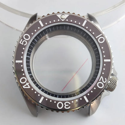 Plane Sapphire Glass Ceramic Bezel Stainless Steel Watch Case Fit NH 35 NH36 Movement High End Waterproof Watch Case