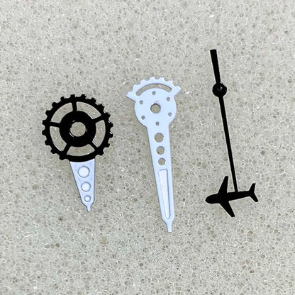 Black Plane Second Hands Green Luminous Watch Hands For NH34 NH35 NH36 NH70