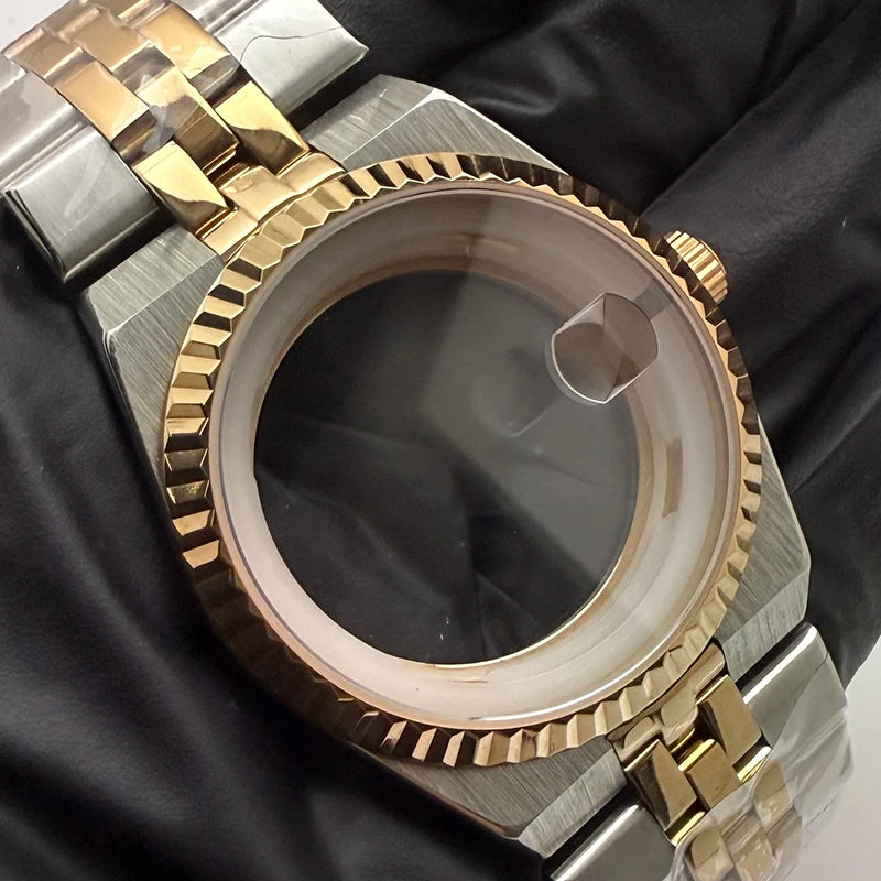 39.5mm Land-Dwellwe RG Case+Strap Sapphire Glass Luminou 33.8mm Dial Fit NH35