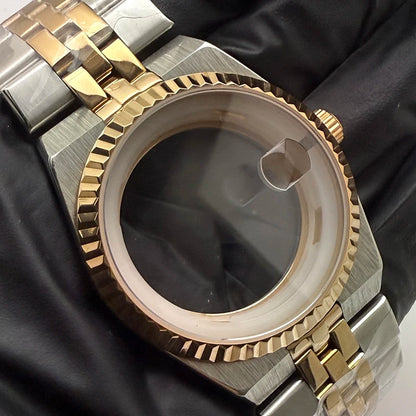 39.5mm Land-Dwellwe RG Case+Strap Sapphire Glass Luminou 33.8mm Dial Fit NH35