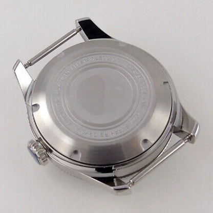 40mm Double Bow Sapphire Glass Watch Case Fit NH34 NH35 NH36 2824 Ceramic Bezel
