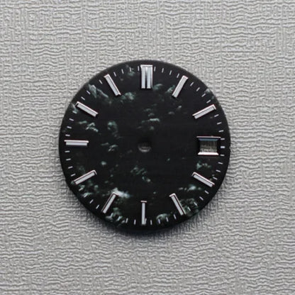 28.5mm Watch Dial Green Luminous Snowflake Dial for SKX007 NH35/NH36/4R/7S