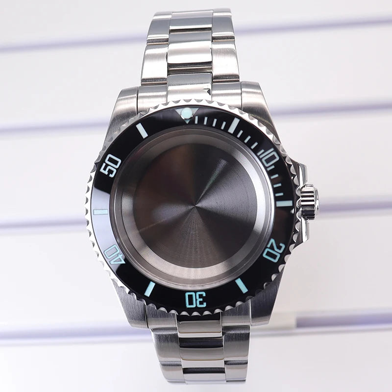 40mm Diver Case C3 Bezel Sapphire Glass For NH35 NH36 NH34 NH38 8215 Eta2824 SUB