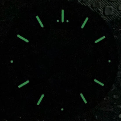 32.5mm VK63 S Logo Speed Dial Green Luminous Fit VK63 Movement Dial Watch